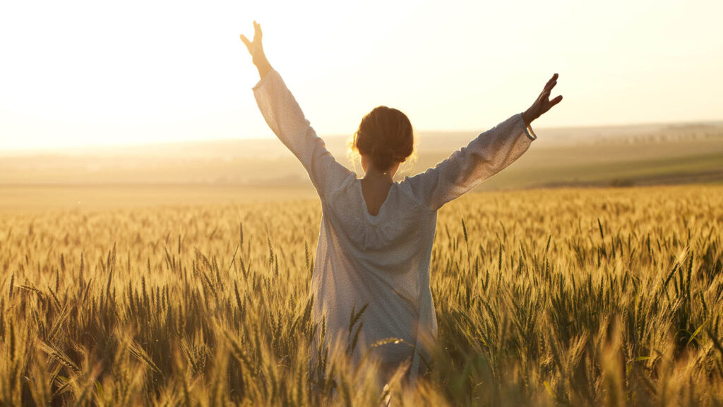 A woman feeling rejuvenated after completing her stay at Jackson rehab.