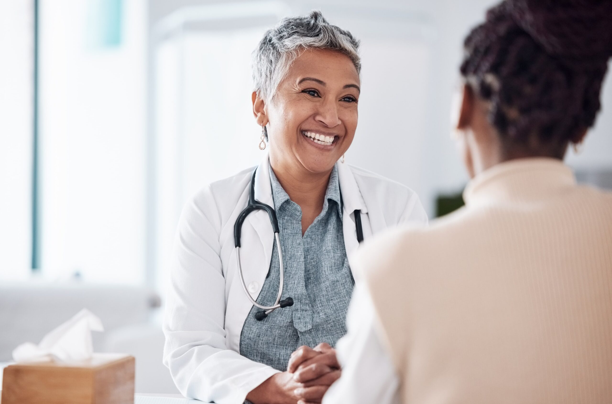 A woman discusses buprenorphine treatment in Mississippi with her doctor. 