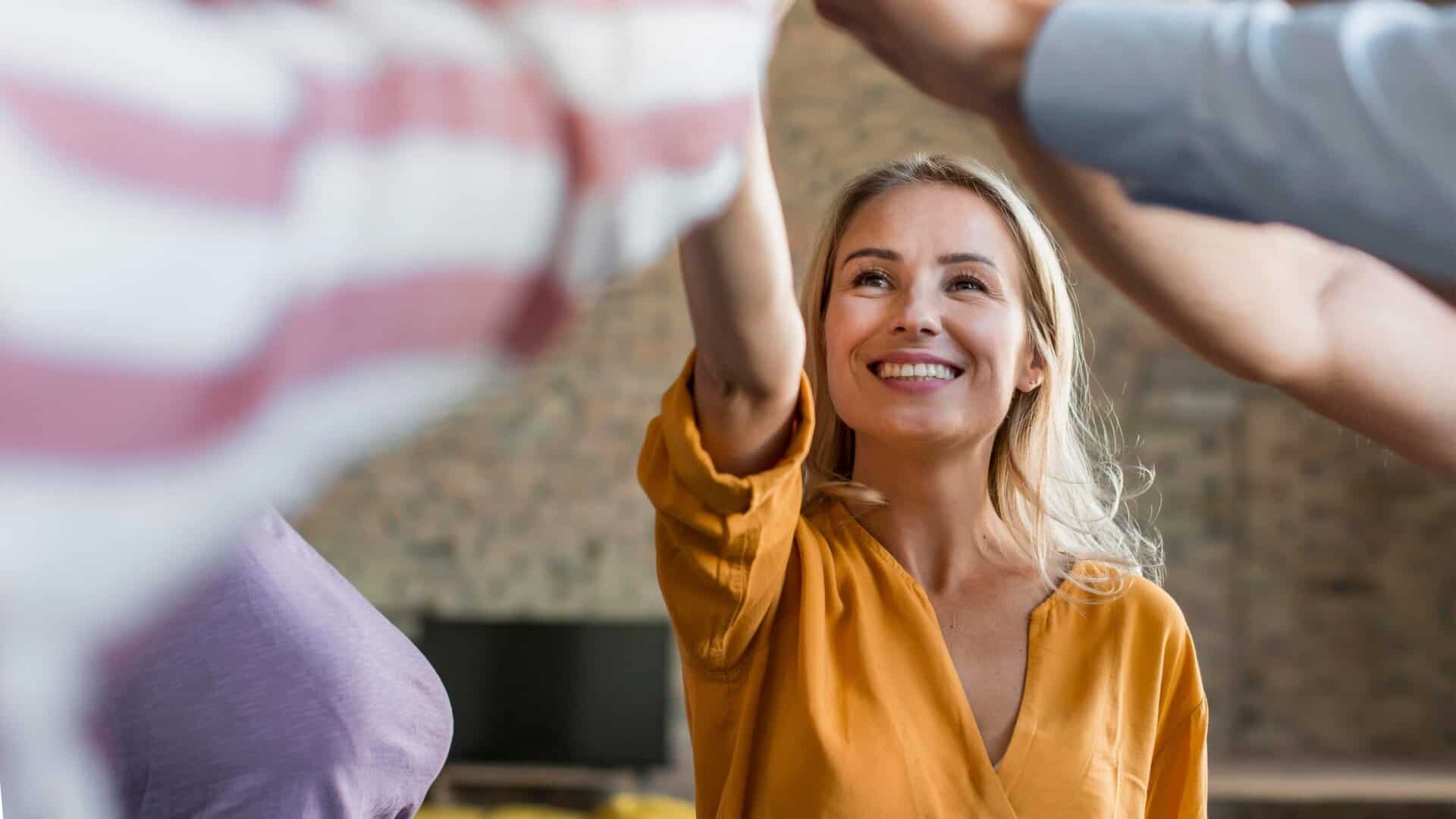 A woman learn how stress management in recovery.