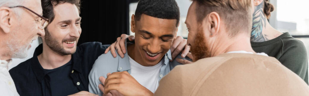 Men support eachother during Cigna drug rehab in Mississippi.