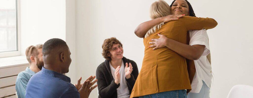Supportive alumni gathering at our rehab near Hattiesburg, MS.